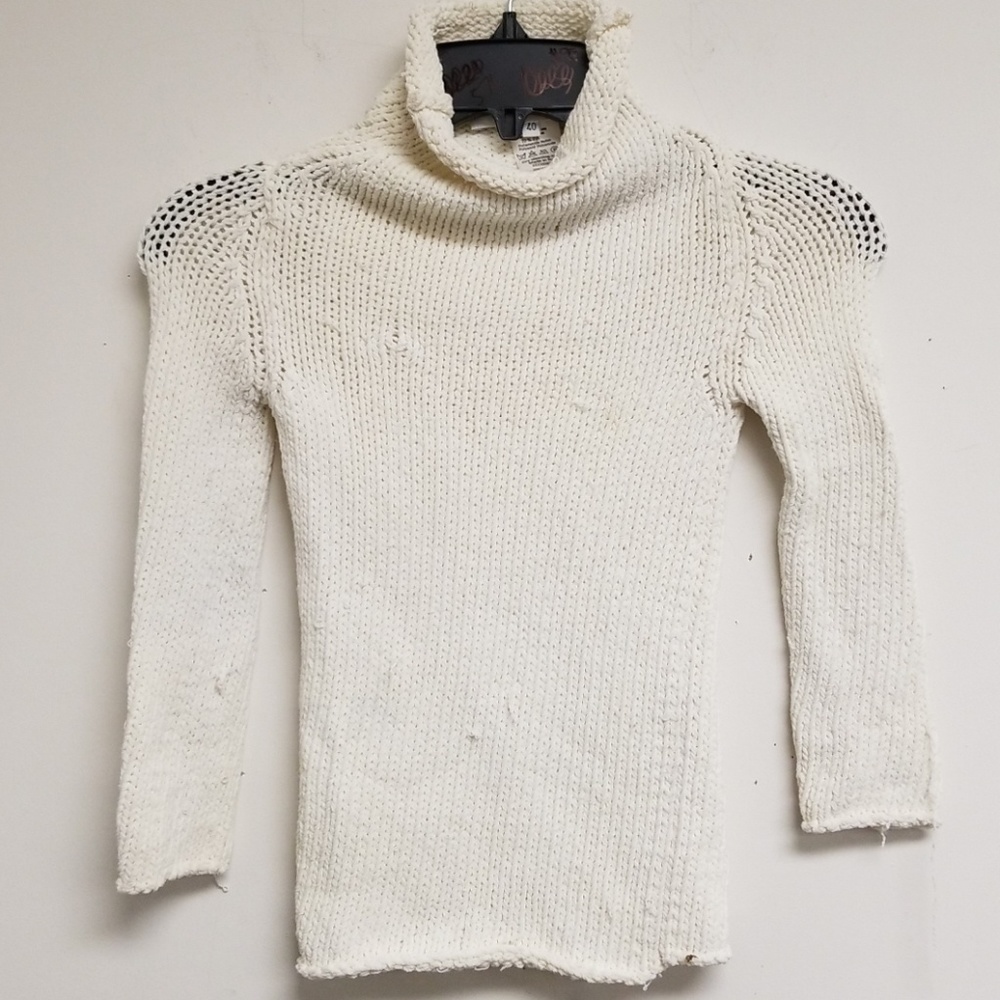 Dolce & Gabbana White Turtleneck Sweater Size 40